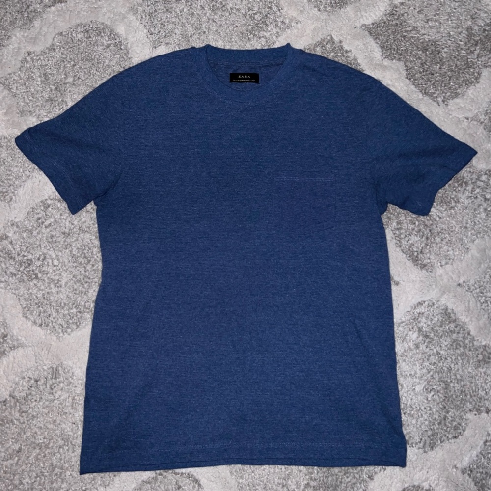 ZARA blue textured shirt